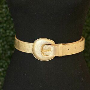 NEW Golden Brazilian Real Leather Belt